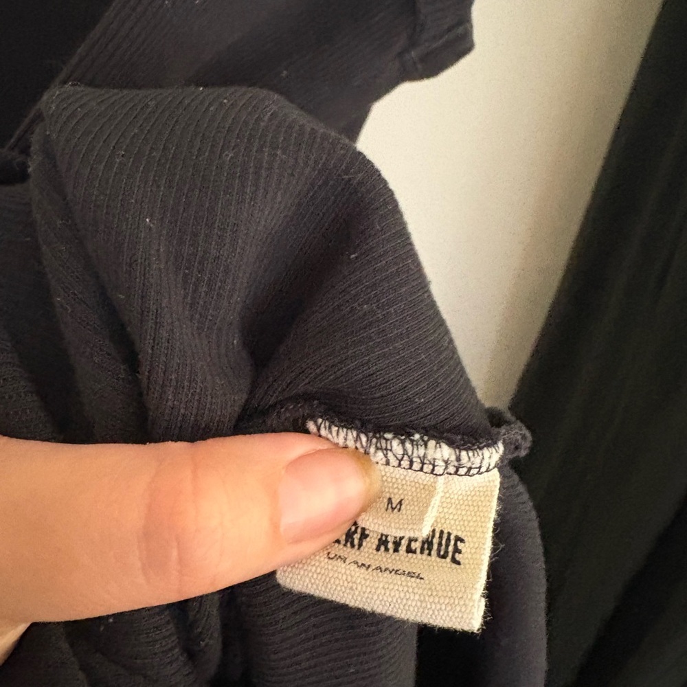 Djerf Avenue Women's Daily Tank Dress Ribbed Black Basic Sleeved M - Picture 6 of 9